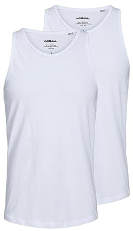 JACK & JONES Male Tanktop 2er-Pack Einfarbig Tanktop