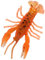 Relax Crawfish Micro Jig Gummifisch Krebs 1 3,5 cm 6 Stück L068 Orange