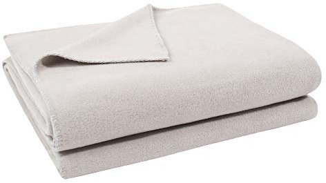 Zoeppritz Soft-Fleece-Decke Polarfleece-Decke mit Häkelstich, flauschige Kuscheldecke, Farbe: 090 clay, Maße: 160x200 cm, 103291-090-160x200