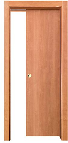 Kimono Porta Interna Scorrevole a Scomparsa Ecodoor 2.0, Noce Biondo, Reversibile (210x70)