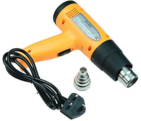 Temperature Adjustable 1500W Heat Gun Variable Control Hot Air Gun Heavy Duty Hobby DIY Rapid Heating