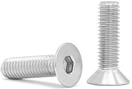 Ningvong Acciaio Inossidabile 304, Vite a esagono Incassato a Testa Piatta bullone a Testa cilindrica Vite a Testa piatta-M10 * 25 (2 Capsule)