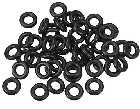 Othmro 25pcs Fluorine Rubber O-Ring Black Seal Gasket Washer Heat Oil Resistant 4.2x8mm(IDxOD) Round Washer Good for Engines Faucets Plumbing Valves