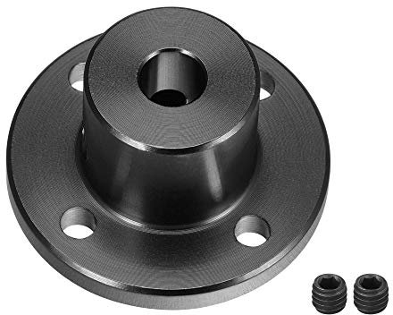 sourcing map 5mm Inner Dia H15xD15 Rigid Flange Coupling Motor Guide Shaft Coupler Motor Connector for DIY Parts Black