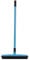 YORKING Rubber Cleaning Broom - Electrostatic Rubber Bristles Brush with Squeegee Edge, 48in Telescopic Handle Remover Rubber Carpet, Non-Scratch Sweeping Brush for Pet Hair, Dirt and Spillages, Blue