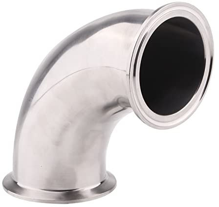 DERNORD 2-1/2 Tube OD Elbow 90 Degree Sanitary Pipe Fitting SS304 Tri Clamp 2.5 Inch
