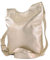 modamoda de T221 Damen Leder Umhängetasche Schultertasche Medium handmade in Italy, Farbe:Lightgold Metallic