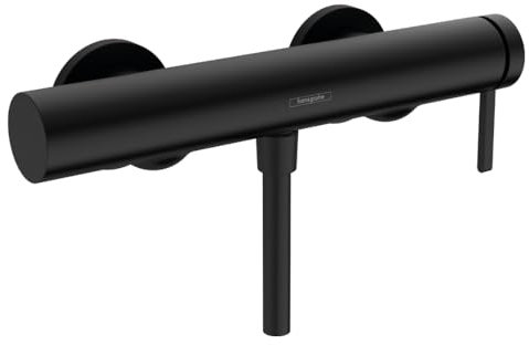 hansgrohe Wannenarmatur Finoris, Aufputz Brausebatterie, Duscharmatur für 1 Funktion, Mattschwarz