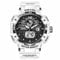 SMAEL Orologio militare da uomo, sportivo, impermeabile, digitale, bianco, con sveglia, data, multifunzione, cronometro a LED, bianco, Large Face, Digitale