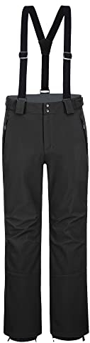 33,000ft Herren Skihose Hosenträgerhose Outdoorhose Wasserdicht Winddichte Softshellhose Warme Gefütterte Schneehose Snowboardhose Skilanglaufhose Thermohose Winter Ski Pants Schwarz 36