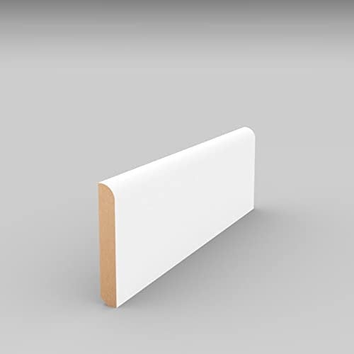 Battiscopa in legno cf. 24 mt. (Con piedino - Finitura Laccato bianco)