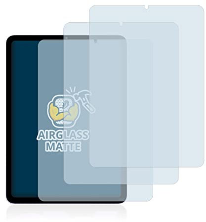 BROTECT Entspiegelungs-Panzerglasfolie kompatibel mit Apple iPad Air 5 WiFi Cellular 2022 (Hochformat) (3 Stück) - Anti-Reflex Schutzglas Schutzfolie