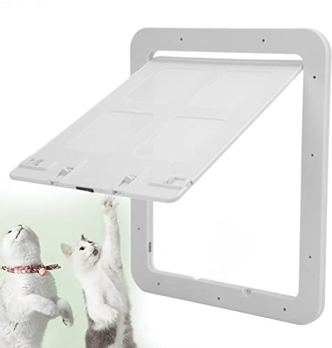 mumisuto Katzentür, automatisch schließendes Schloss, Katzeninnentür, Haustiertür für Katzen, Innentür, Katzenklappe, Tür für Innen, Außen, Katzen, Hund (large)