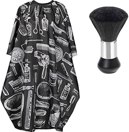 Haarschneideumhang Friseurumhang Friseursalon Cape für Haarschnitt Färbeumhang Friseure Kleid Friseur Schürze Tuch für Hair Cut für Jungen, Mädchen und Kinder, mit Nackenpinsel