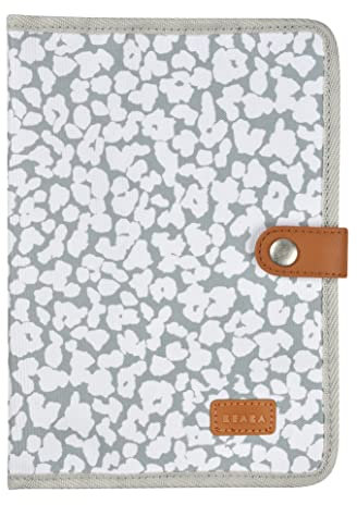 BÉABA, Protège Carnet de Santé, Genève, 2 Poches Intéreieures, Bouton Pression, Tissu Imperméable, Cherry blossom