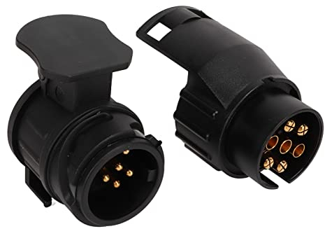 Adattatore per Presa per Rimorchio, 7 Pin a 13 Pin e 13 Pin a 7 Pin Adattatore per Presa per Rimorchio Set Convertitore per Presa di Traino per Spine Rimorchio UE
