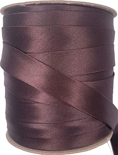 Slantastoffe Satin Schrägband Atlas 18mm breit 5m (Braun)