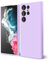 oakxco for Samsung Galaxy S22 Ultra Phone Case Liquid Silicone,Cute Thin Slim Soft Rubber TPU Smooth Gel Cover for Women Girl, Matte Solid Protective & Shockproof Bumper, Lilac Lavender Light Purple