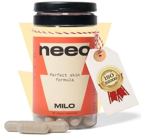 NEEO | Tratamiento Acne Extra Potente | 100% Natural | Purifica la Piel desde Dentro | Pastillas Acne Facial, Acne Corporal, Antimanchas y Granos | Zinc, Bardana, Ortiga, Vitaminas B2 B3 | 30 Cápsulas