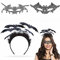 Halloween Fledermaus Haarreif,Halloween Haarreif,Vampier Haarband, mit 2 Halloween Fledermaus Augenmaske,Halloween Kostüm Accessoire Perfekt für ein Damen Halloween Cosplay Kostümfest geeignet