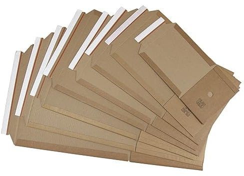 dimapax Buchverpackung, Wickelverpackung selbstklebend mit Aufreißfaden | Robuster Schutz für Bücher beim Versand (200, 302 x 215 x 20-75 mm)