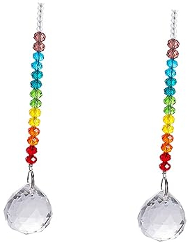 DOITOOL 2 Stk Hängende Fensterkristalle Weihnachtliche Sonnenfänger Aus Kristall Yoga-meditationsautodekoration Kristallschmuck Selber Machen Girlande Kronleuchter Kugel Hochzeit Kind