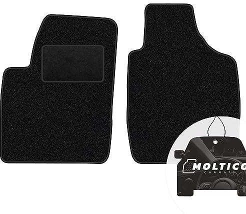 moto-MOLTICO Vorne Fußmatten Auto Velours Autoteppiche Schwarz Automatten Set 2-teilig passend für Kia Picanto I 2004-2011