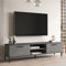[en.casa] TV Board Lempäälä Lowboard 160 cm Fernsehtisch mit 2 Türen und 2 Ablagefächer Metallbeine Betonoptik/Anthrazit