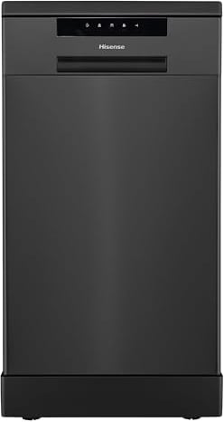 Hisense HS523E15BUK Slimline 10 Places Free Standing Dishwasher Black with 30 Minutes Quick Wash [Energy Class E]