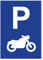 Panneau CombiCraft Parking pour moto, dimension de 21 x 30 cm, en aluminium, pour intérieur et extérieur, résistant aux intempéries