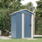 Rantry Capanno da Giardino Grigio Acciaio Zincato 126x97,5x177 cm