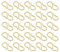 PATIKIL 13x4mm S Hook Clasp, 50Pcs 304 Stainless Steel S-Shaped Jewelry Clasp Connector for Jewelry Making Necklace Bracelet Craft DIY Accessories, Gold