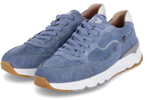 Rieker Evolution Rieker Herren Low Sneaker Blau Leder, Größe:42, Farbauswahl:blau