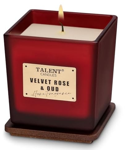 TALENT Scented Candles, Soy Candles for Home Scented, 7.05oz, Aromatherapy Candles with Lid, Candle Gifts, Velvet Rose & Oud