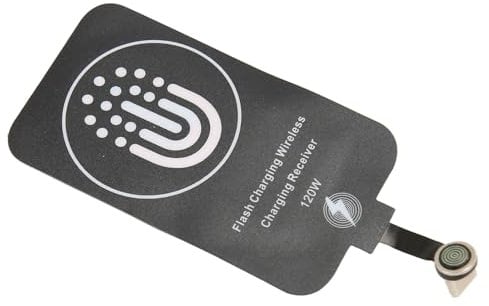 Adattatore per Ricevitore di Ricarica Wireless, Adattatore Magnetico Doppio Uso USB C 120 W, Ricevitore Ricarica Wireless Sottile 10 W per Smartphone Compatibili