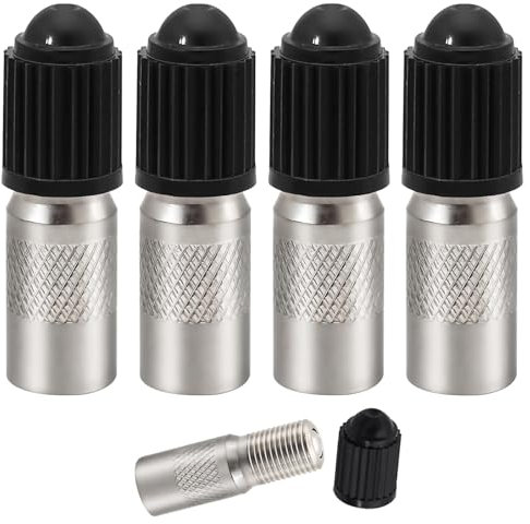 4 Stück Ventilverlängerung Autoventil 27mm Autoventil Ventil Verlängerung Adapter Verlängerung der Ventilkappe mit Gewinde Ventilverlängerung für Scooter, Auto, Motorrad