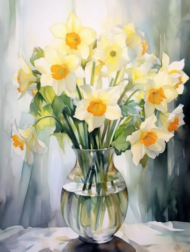 CICISTORY Peinture par Numéros pour Adultes - Kit DIY sur Toile - Mer Acrylique Aquarelle 40x50cm sans Cadre