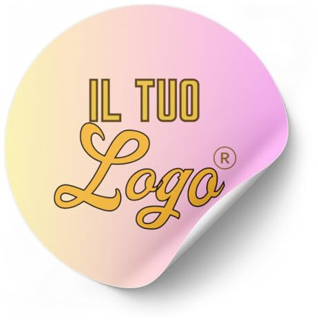 100 Adesivi Personalizzati in Vinile, Varie Forme e Misure, Impermeabili e Resistenti (Circolare)