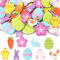 UPINS 36 Stück ostern Streudeko Hasen Konfetti Mini Hühner Holz ostereier für Ostern Tischdeko Party Geburtstag Dekoration
