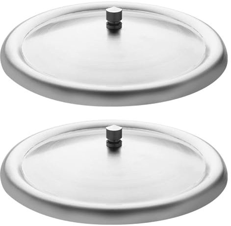 2 Pcs Reusable Metal Cup Cover Stainless Steel Home Drink Cup Lid Coffee Mug Cover for Kitchen Coffee Water Mug With Lid