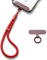 MORSUNBELA Cadena para teléfono móvil, pulsera para teléfono móvil, colgante para teléfono móvil, corto llavero con cordón, llavero universal - Rojo-11