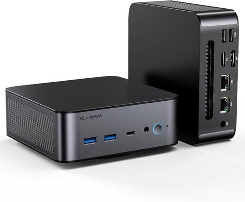 H90 Mini PC Intel Core i7-11390H 32GB DDR4 1TB SSD, bis zu 5.0 GHz, HDMI/DP/USB-C, 2X 2.5G LAN, 8K Ausgabe, leistungsstarker Büro- und Gaming-Desktop-Computer