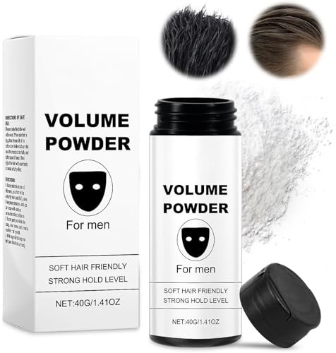 Polvo de textura para hombres, polvo para el cabello para hombres, polvo de textura con efecto mate, polvo de peinado para dar textura y volumen al instante, fácil de aplicar, fuerte agarre en polvo