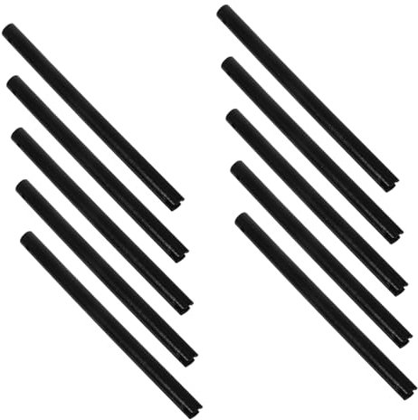 AKOOSY 10 Stück Fächerstäbe Mit Holzgriff Zum Basteln Holzstäbe Bastelstäbe Aus Holz Bastelstäbe Musikfestival Zubehör Musikfestival Essentials Holzgriffe Lotusbaum Schwarz