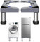 CEWROM Socle de machine à laver avec 4 pieds, socle pour machine à laver et sèche-linge, charge d'ours 200 kg, socle réglable pour réfrigérateur, sèche-linge, congélateur (40-60 cm)
