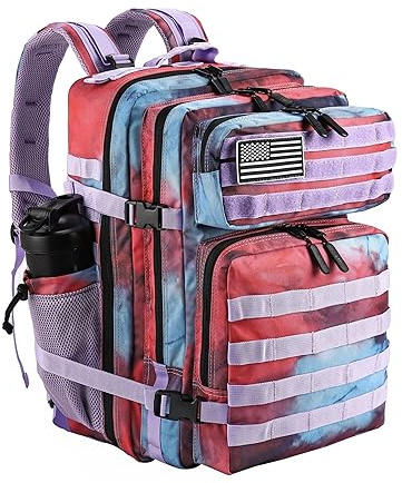 LHI Mochila táctica de estilo militar de 45 l con sistema MOLLE, resistente al agua, para senderismo, supervivencia, camping y actividades al aire libre, (45L) UK