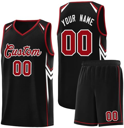 HGWOPGASD 2 Sets personalisiertes Basketballtrikot benutzerdefinierte Basketball Trikots benutzerdefinierte Basketball Kit Basketball Trainingsanzug mit Namen Team Nummer für Erwachsene und Kinder