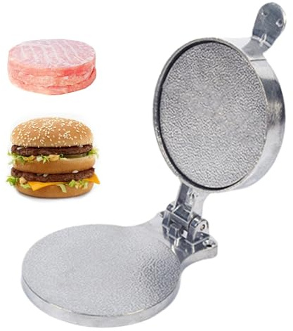 Burger Press, Aluminium Alloy Hamburger Press, Hamburger Mold, Meat Beef Veggie Hamburgers Maker with Non-Slip Handle, Kitchen Gadgets to Make Patty for Outdoor BBQ Grill Griddle