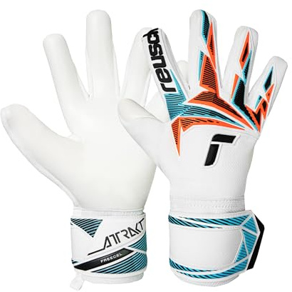 Reusch Torwarthandschuhe Erwachsene | starker Grip & perfekte Passform | robuste Performance, atmungsaktiv, für Training & Spiel, für Kunstrasen & Naturrasen, Größe 7,5-11, Attrakt Freegel Advance