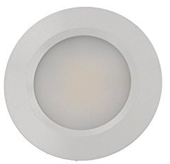LEDLUX Mini runder LED-Einbaustrahler 3 W AC/DC 12 V DC 24 V Loch 50 mm Durchmesser 68 mm [Energieeffizienzklasse F] (Weiß, 3000K)